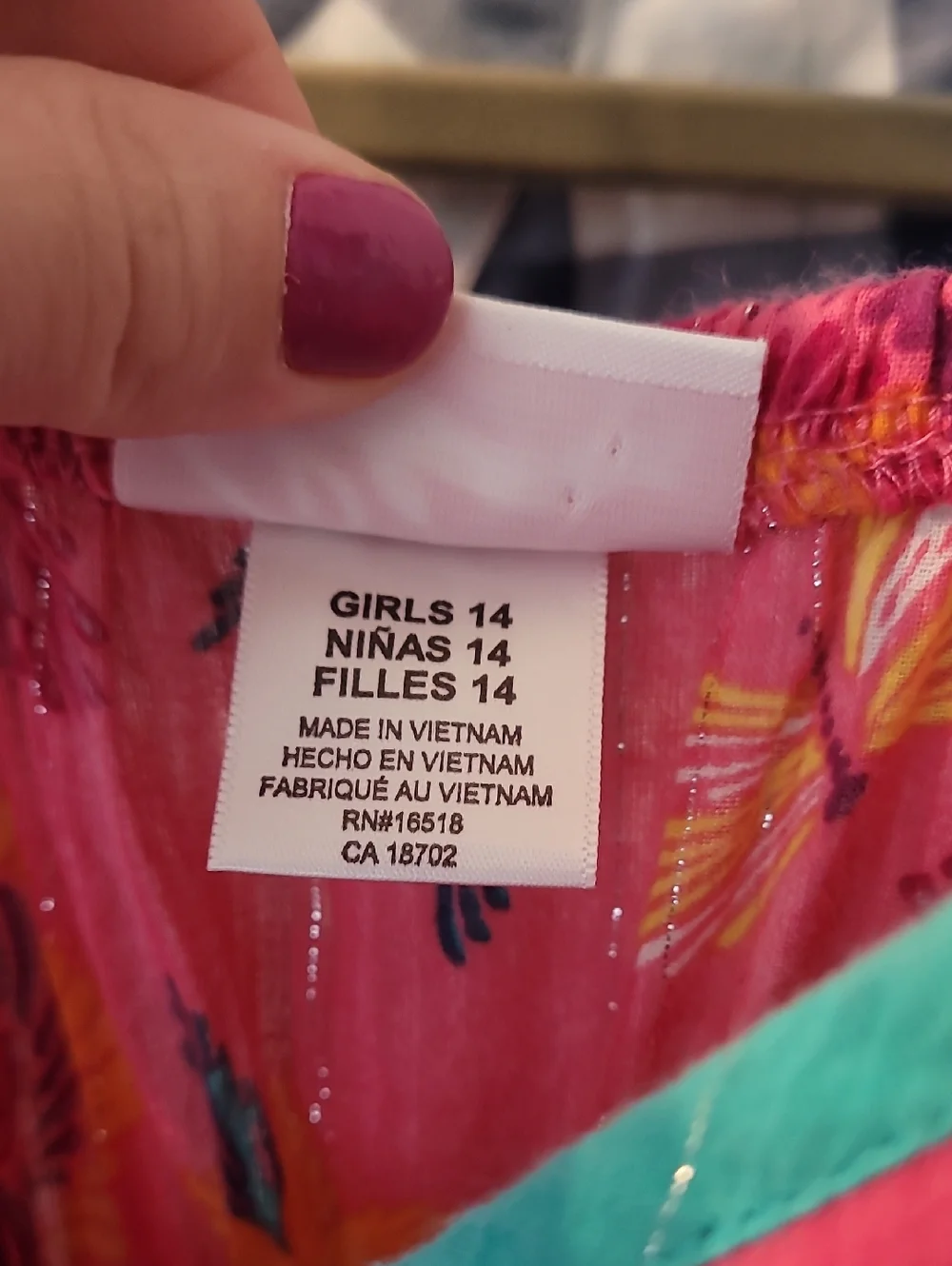 Vintage Bloom Girls Floral Dress Size 12/14 Pink Metallic Fit Flare Cottagecore